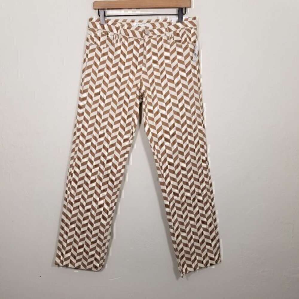 NWT PacSun Low Rise Straight Button Fly Jeans Cram and Tan Size 27